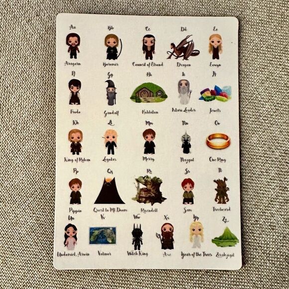 Lord of the Rings Alphabet Magnet - Picture 2 of 6